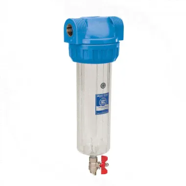 Корпус фильтра Aquafilter трёхэлементный прозр,возд.клап,спускной кран FHPR12-3V R