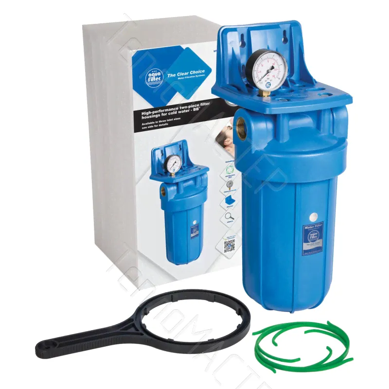 AQUAFILTER Корпус фильтра 10BB с манометром, синий, 1"ВР (Польша)